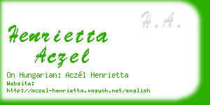 henrietta aczel business card